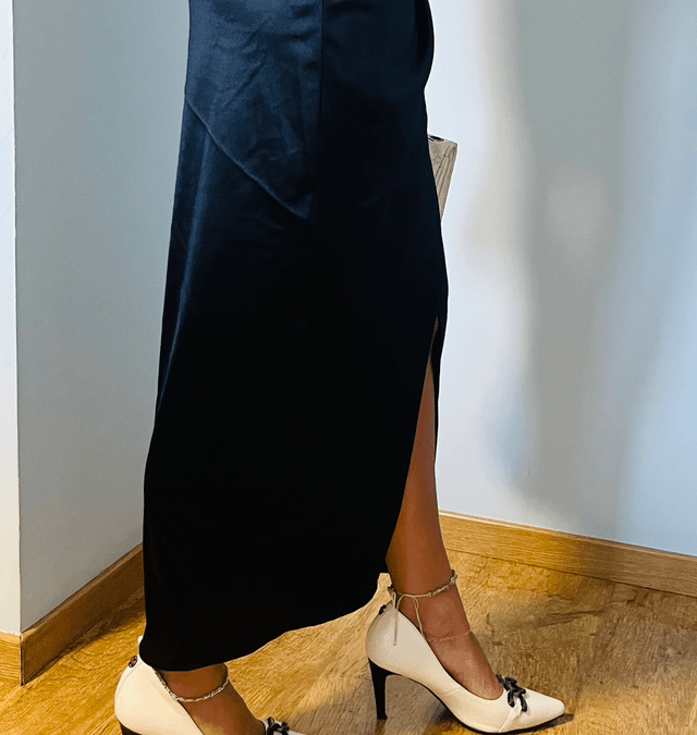 Robe soirée satinée - T 36-38