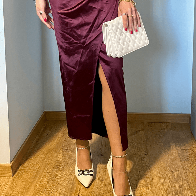 Robe soirée satinée - T36-38