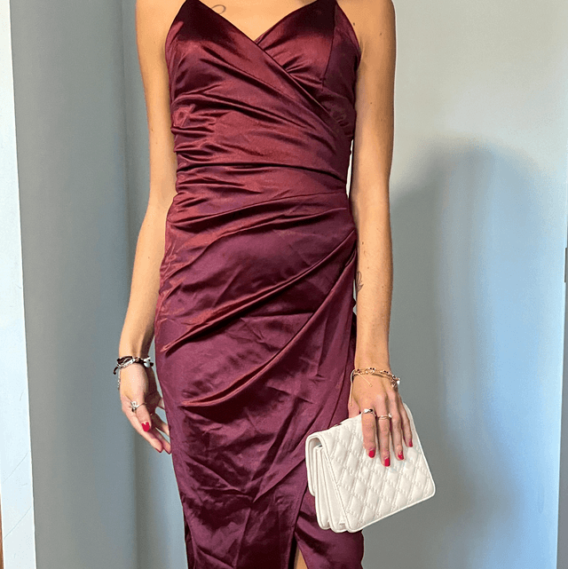 Robe soirée satinée - T36-38